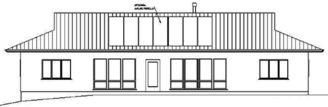 Солнечный дом из соломенных блоков Eco Family 1900, южный фасад