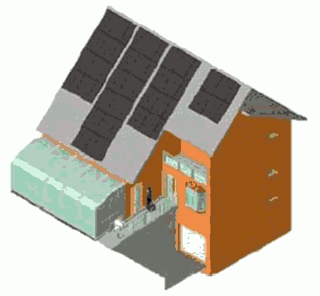 Гибридный солнечный дом, внешний вид