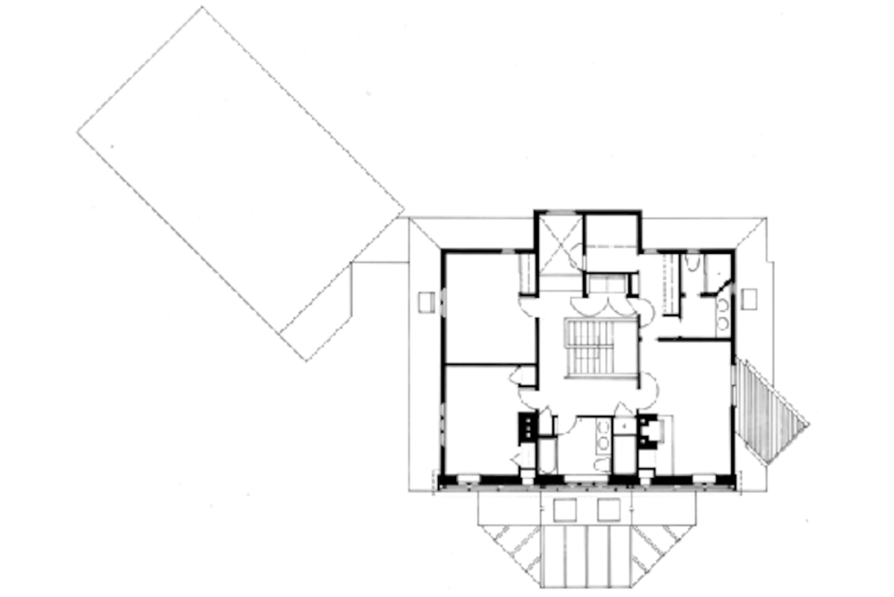 План верхнего уровня солнечного дома Loffredo Residence