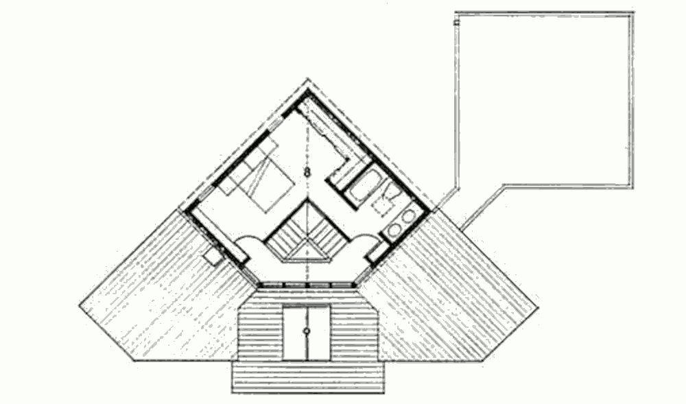 План второго уровня солнечного дома McCaffrey Residence