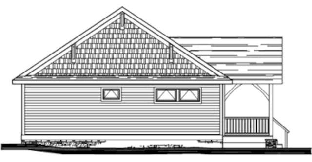 Каркасный дом Timber Frame Six, западный фасад