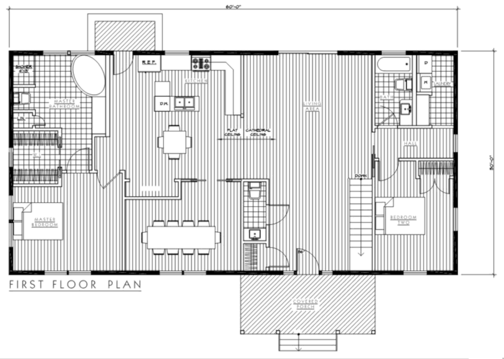 Каркасный дом Timber Frame Six, план