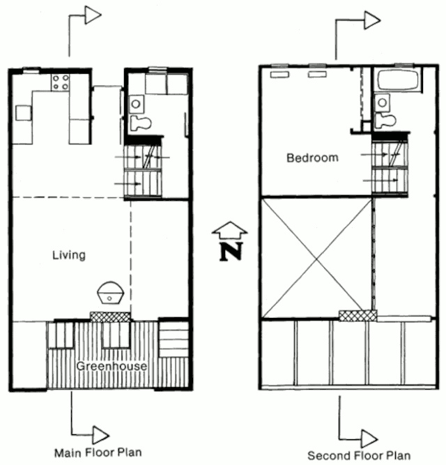Пассивный солнечный дом в Кембридже, поэтажный план