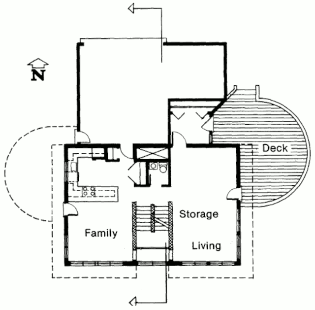 Пассивный солнечный дом в Кантоне, план главного уровня