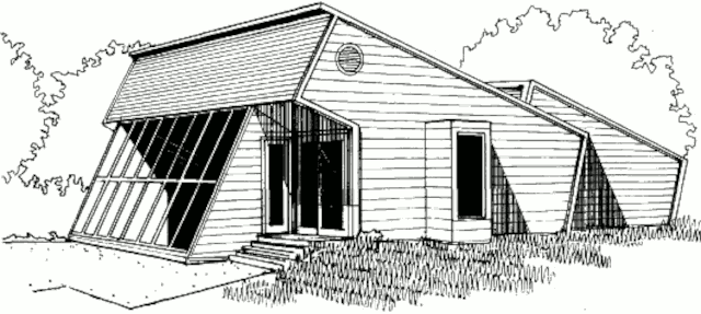 Пассивный солнечный дом в Цинциннати, вид с юго-востока