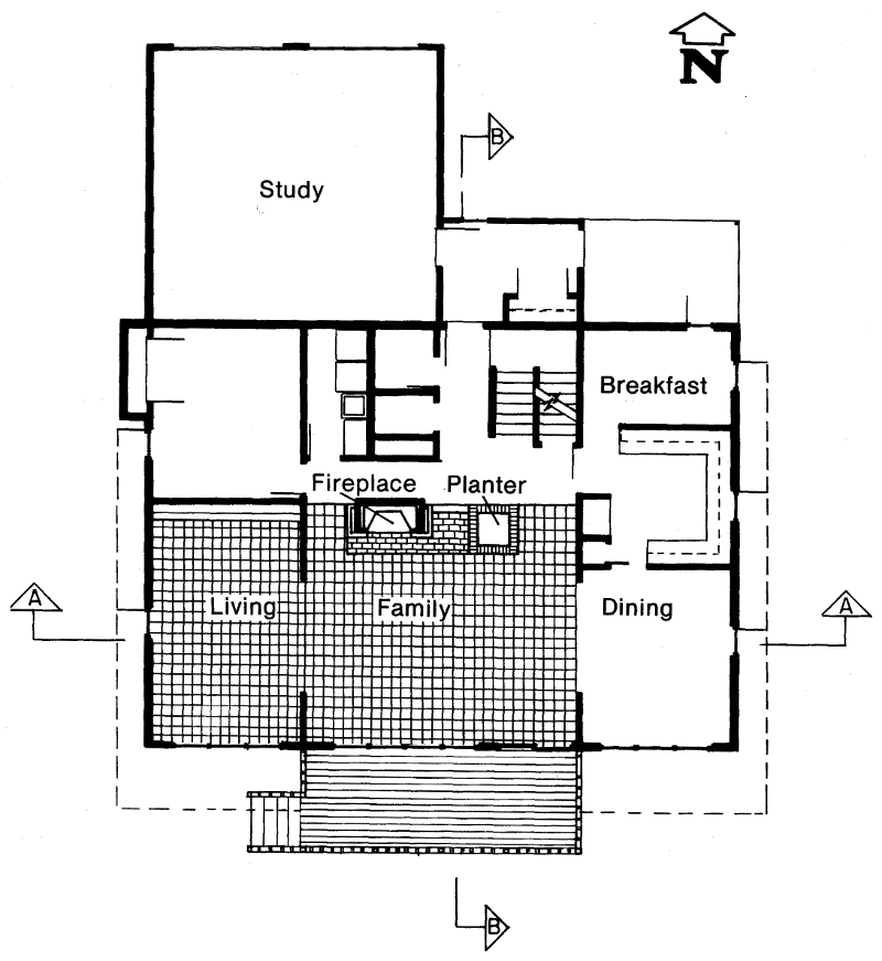 Пассивный солнечный дом в Гейтерсберге, план первого этажа