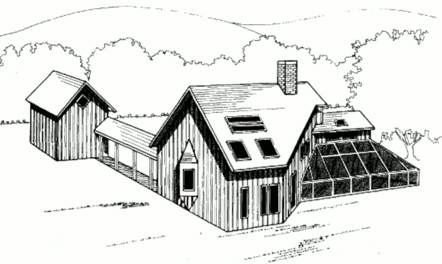 Пассивный солнечный дом в Хэмпдене, внешний вид<