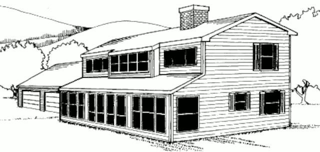 Пассивный солнечный дом в Хантингтоне, внешний вид