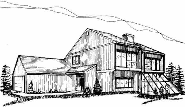 Пассивный солнечный дом в Кенте, вид с юго-запада