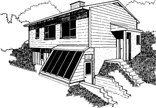 Пассивный солнечный дом в Либертитауне, внешний вид