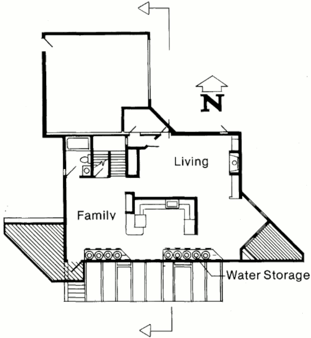 Пассивный солнечный дом в Мидлтоне, план второго этажа