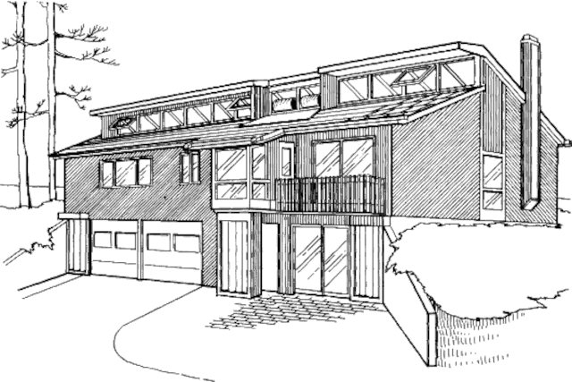 Пассивный солнечный дом в Норкроссе, внешний вид