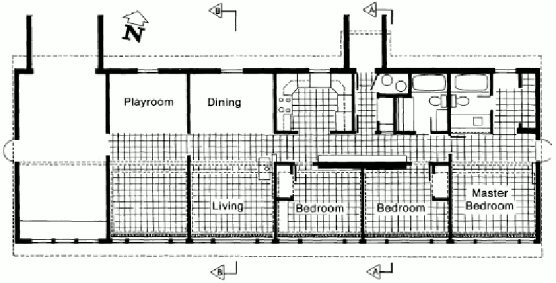 Пассивный солнечный дом в Патнам-Валли, план