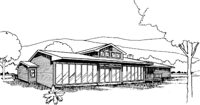 Пассивный солнечный дом в Роли, внешний вид