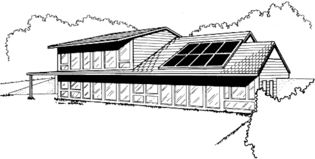 Пассивный солнечный дом в Розуэлле, внешний вид