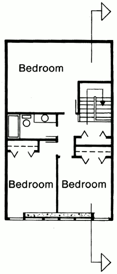 Пассивный солнечный дом в Розуэлле, план второго этажа