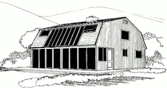 Гибридный солнечный дом в Шелтоне, внешний вид