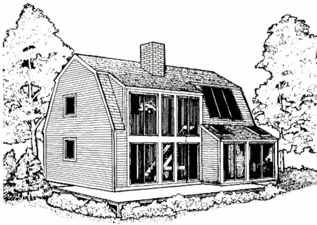 Пассивный солнечный дом в Тернере, внешний вид