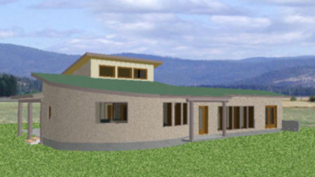 Соломенный солнечный дом Bale Courtyard, внешний вид