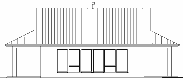 Соломенный солнечный дом Casa del Sol, южный фасад