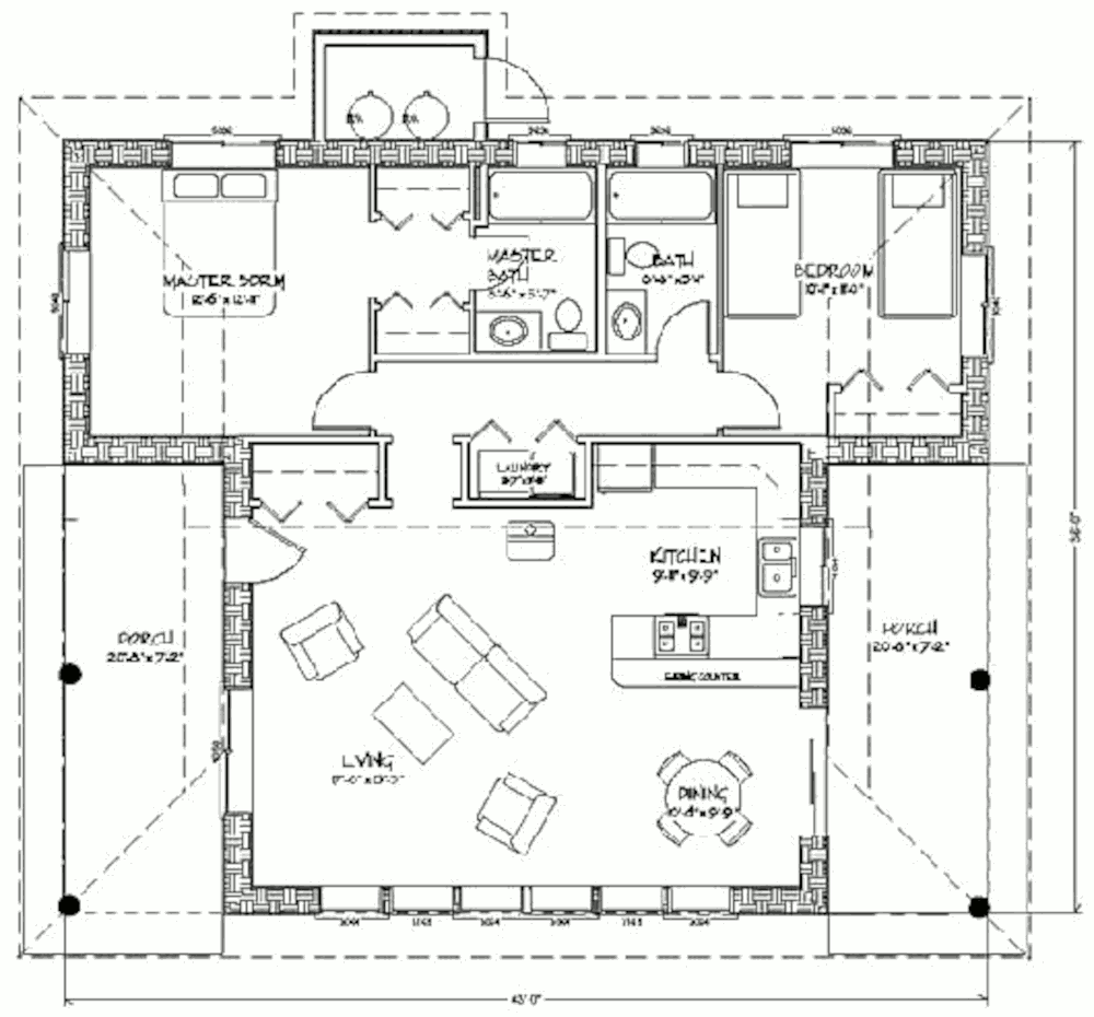Соломенный солнечный дом Casa del Sol, план