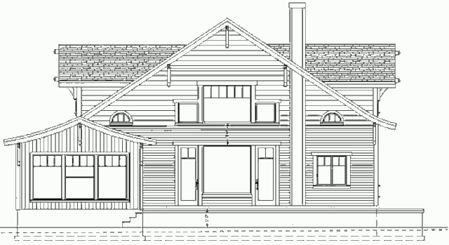 Каркасный солнечный дом Eco Farmhouse 1700, восточный фасад