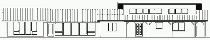 Солнечный дом из соломенных блоков Eco Ranch 2600, южный фасад