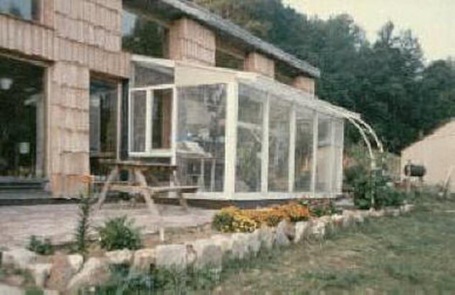 Солнечная теплица Дуга Калмера, вид с юго-запада