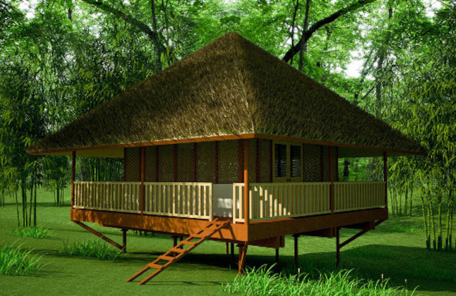 Маленький дачный дом Forest House, внешний вид