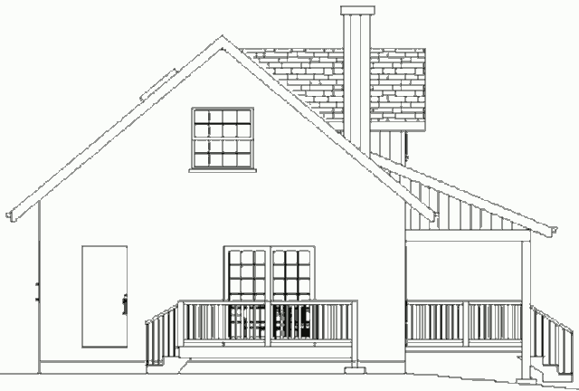 Дом из соломенных блоков Strawbale Cottage 1400, западный фасад