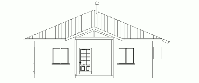 Солнечный дом из соломенных блоков Strawbale Solar Abode, восточный фасад