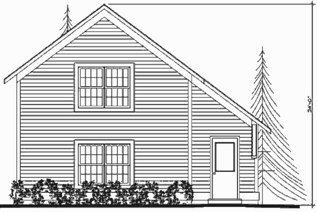 Каркасный дом Timber Frame Five, восточный фасад