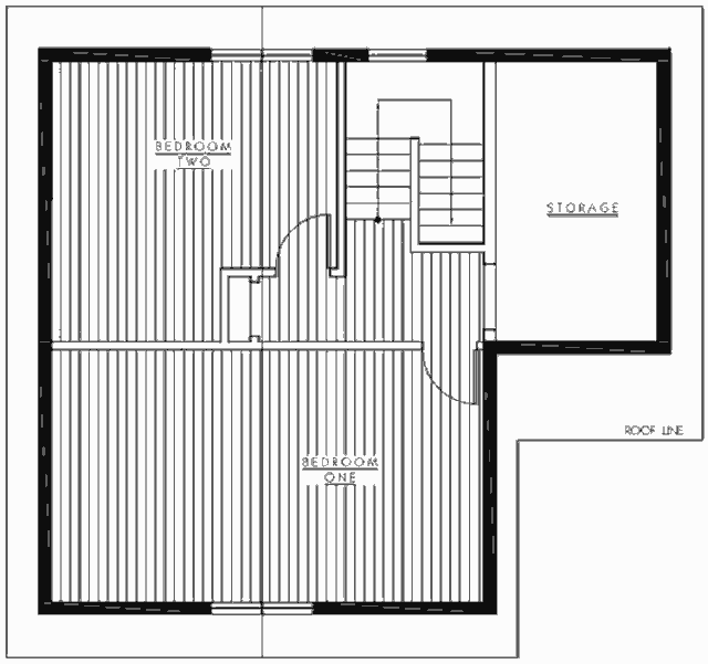 Каркасный дом Timber Frame Five, план второго этажа
