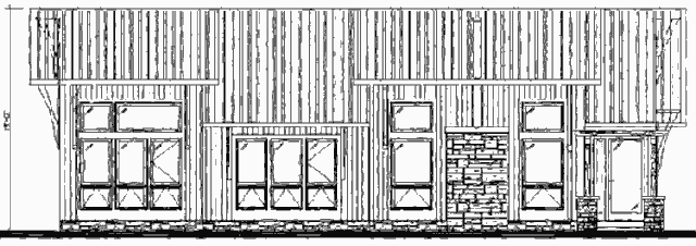 Каркасный дом Timber Frame Modern Two, южный фасад
