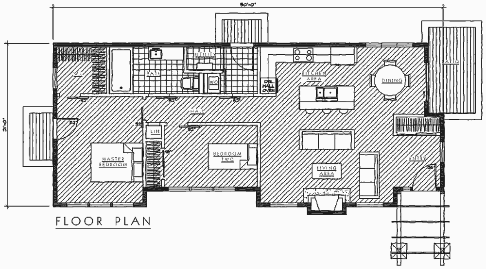 Каркасный дом Timber Frame Modern Two, план
