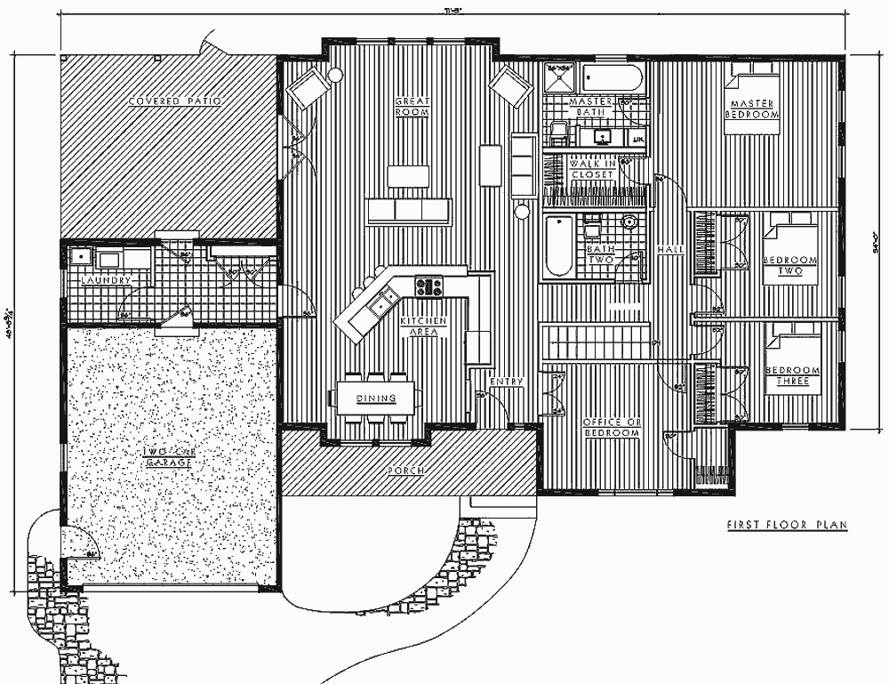 Каркасный дом Timber Frame Four, план