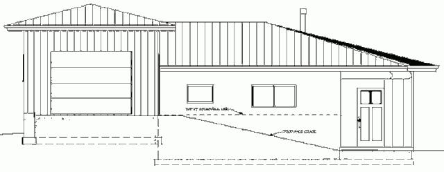 Солнечный дом из соломенных блоков Western View 1000, северный фасад