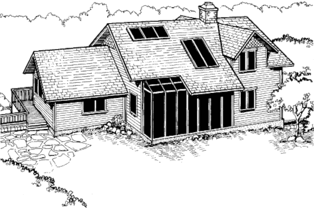 Пассивный солнечный дом в Боулдере, вид с юго-юго-запада