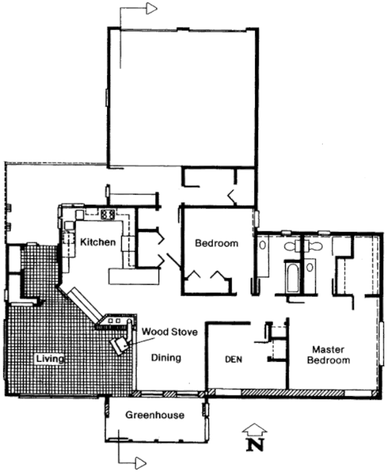 Пассивный солнечный дом в Порт-Таунсенде,план