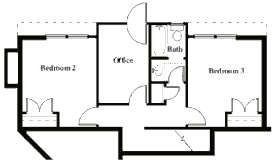 Пассивный солнечный дом Юэрса, план цокольного этажа