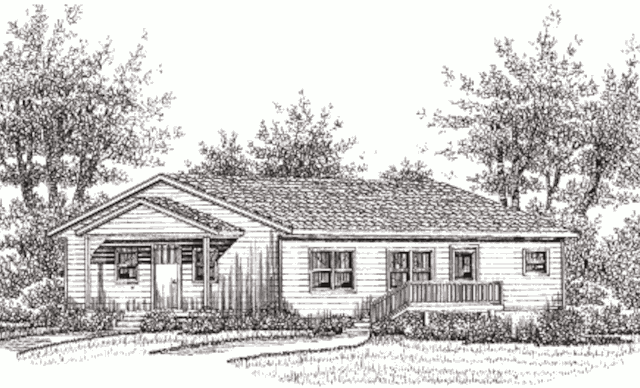 Пассивный солнечный дом Харкрейдера, вид с юго-запада