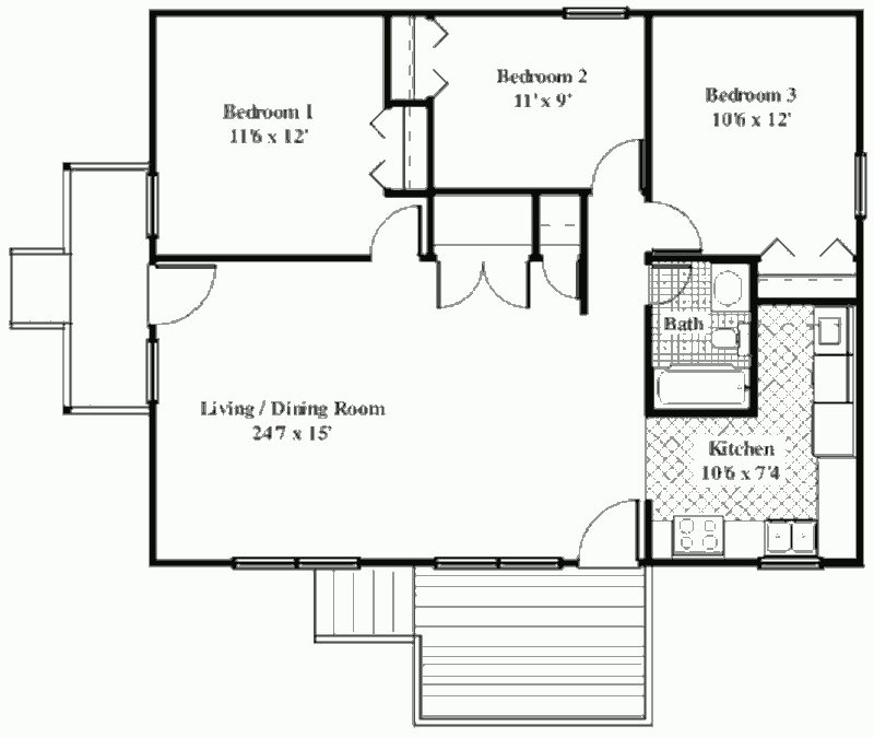Пассивный солнечный дом Харкрейдера, план