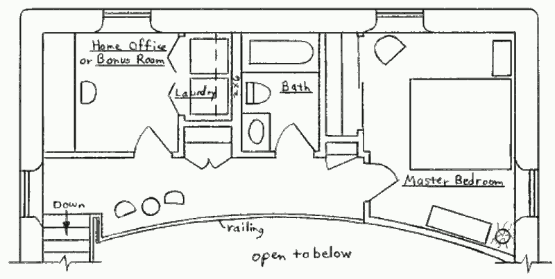 Компактный солнечный дом Гейгера, план второго этажа