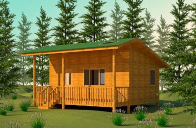 Маленький дачный дом Wilderness Cabin, внешний вид