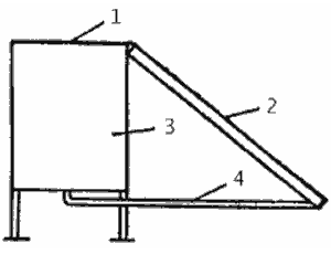 Кухонная плита с плоским солнечным коллектором