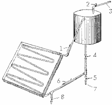 Типичный солнечный водонагреватель