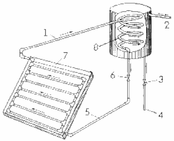 Солнечный водонагреватель с теплообменником