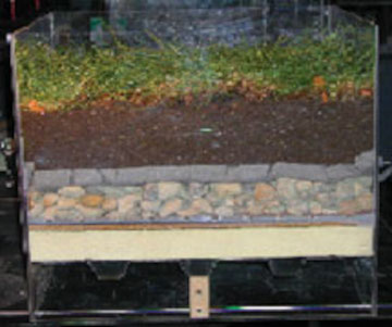 Дерновая крыша в разрезе