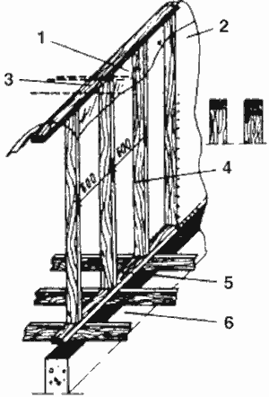 Перегородка с деревянным каркасом