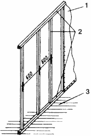 Облегченная каркасная перегородка